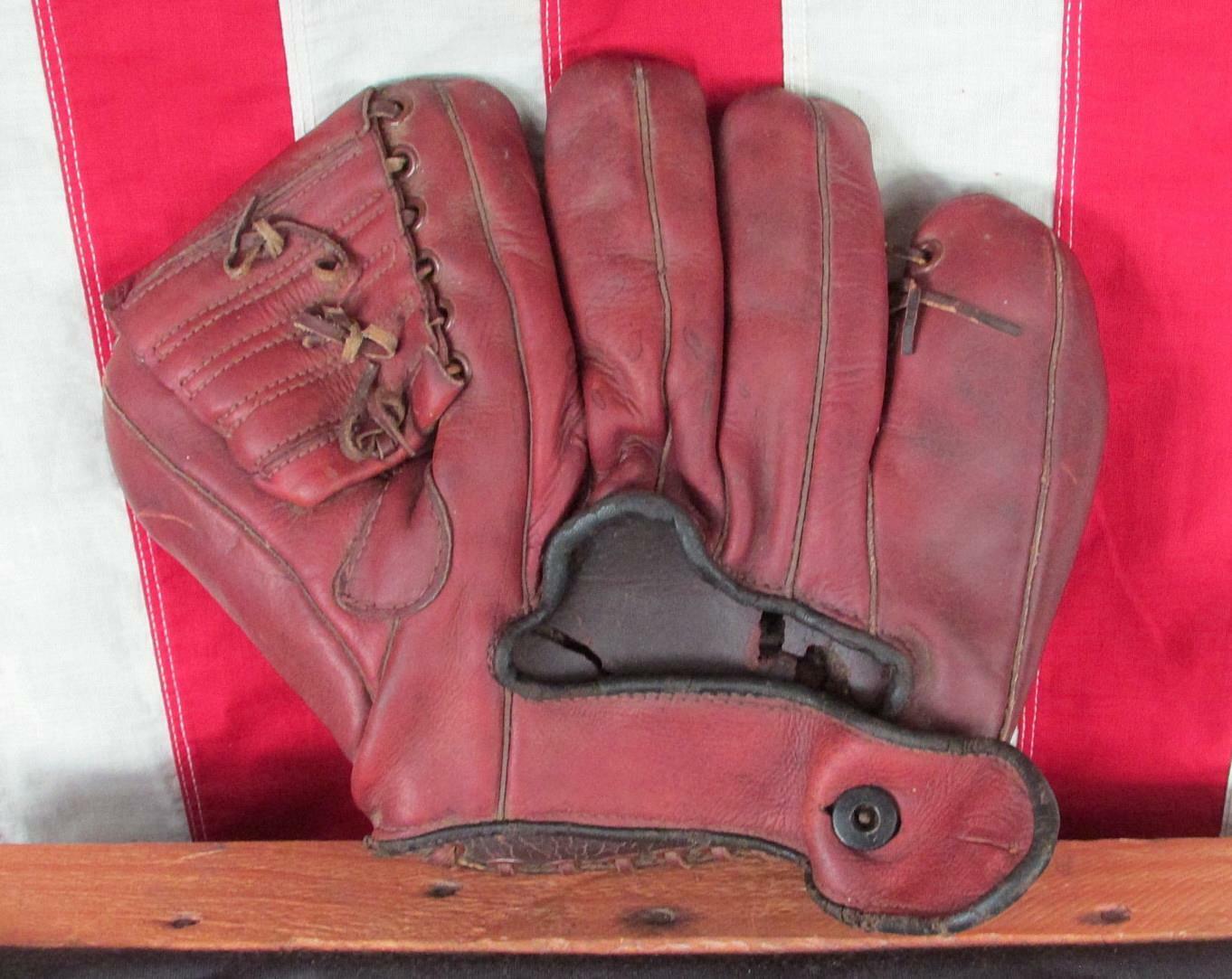 Vintage 1950s Sonnett Leather Baseball Glove Fielders Mitt Barney McCosky Model