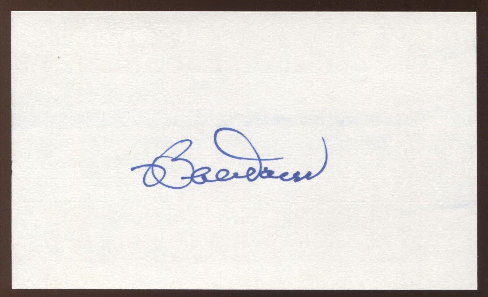 Bobby Doerr Signed 3x5 Index Card Vintage Autographed Signature Baseball HOF Bob