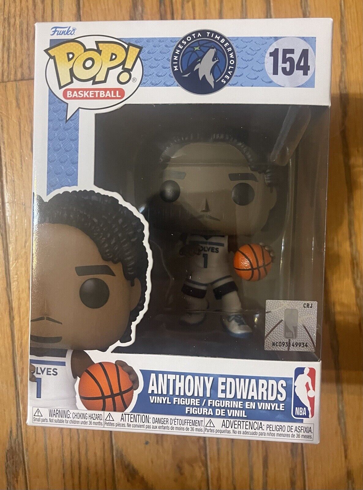 Funko Pop Basketball 154 Anthony Edwards Minnesota Timberwolves NBA Pop Vinyl