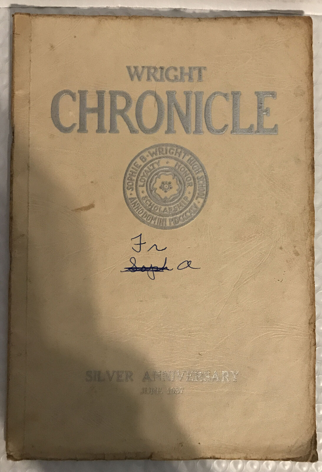 Wright Chronicle-By Students of Sophie B. Wright H.S.-New Orleans,La June 1937
