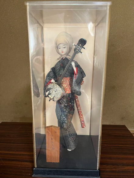 Antique Old Japanese doll TSUMUGI NIHON NINGYO Engi (Good Luck)  Made In Japan