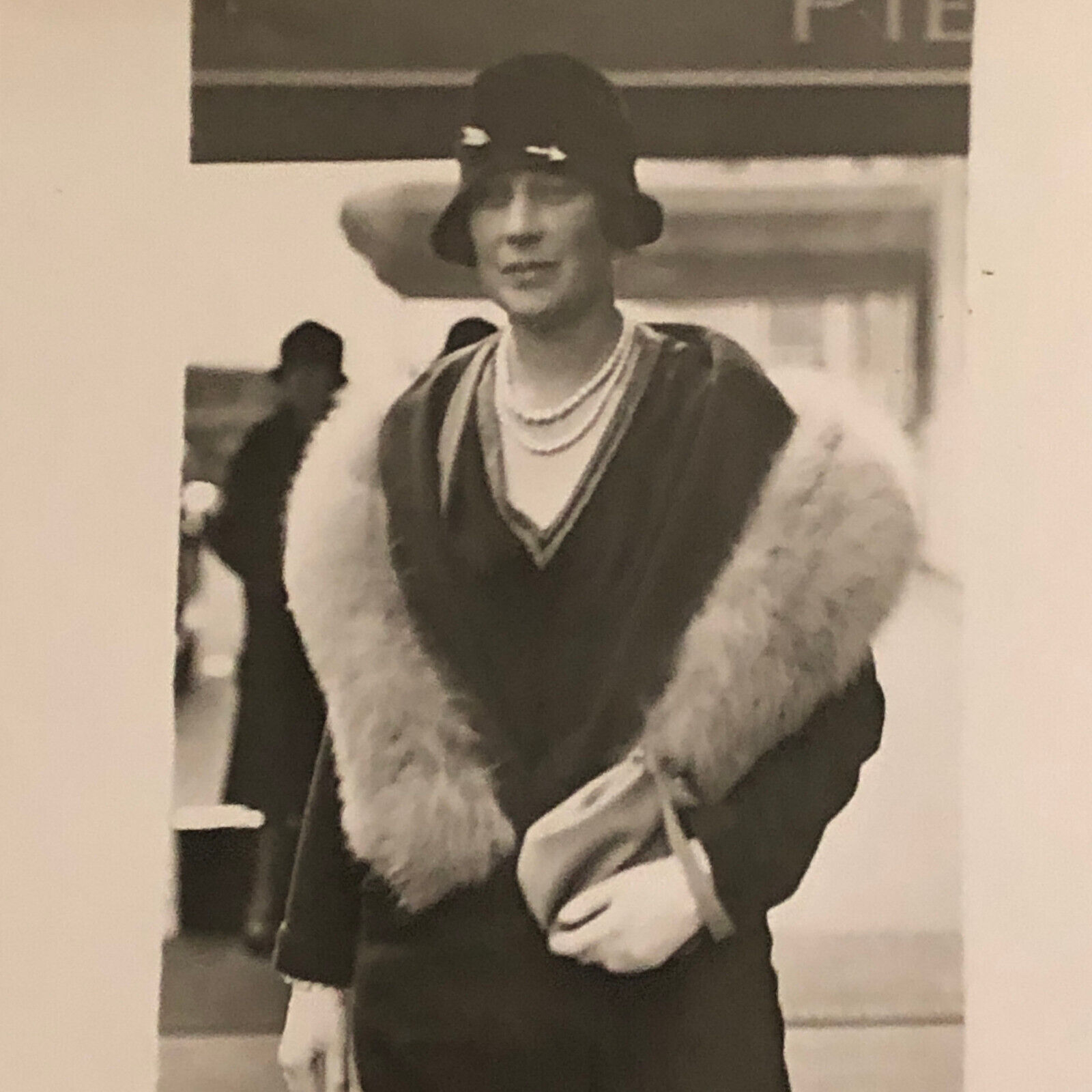 Press Photo Photograph New York Society Lady on Park Avenue 1927 Underwood Photo
