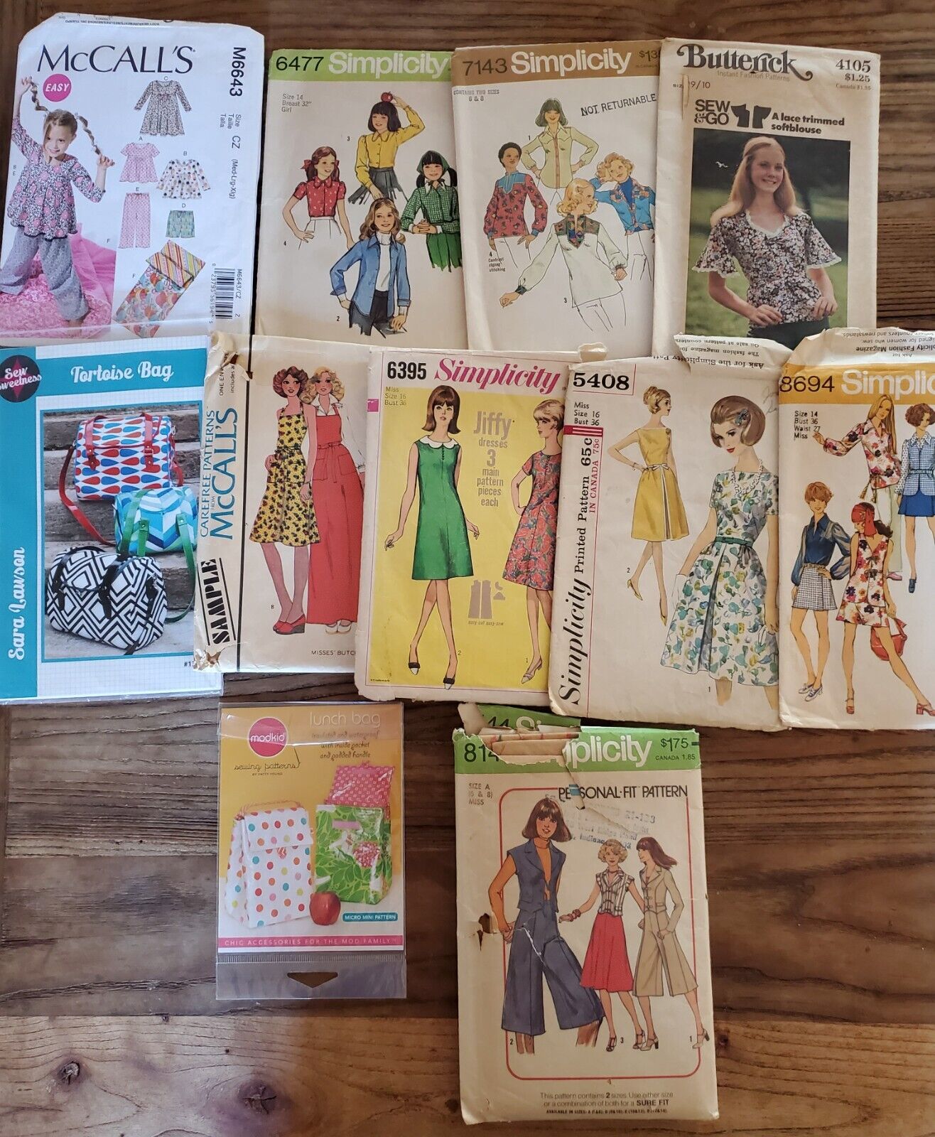vintage sewing patterns women lot of 11 Butterick Simplicity McCalls 1970s 1960s