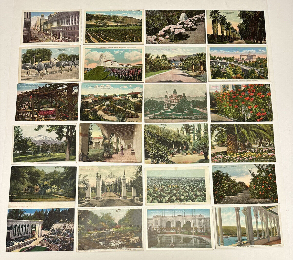 Postcards Lot of 45 CALIFORNIA  ANTIQUE Travel Post Card CA RARE 1900-1950s #TPF