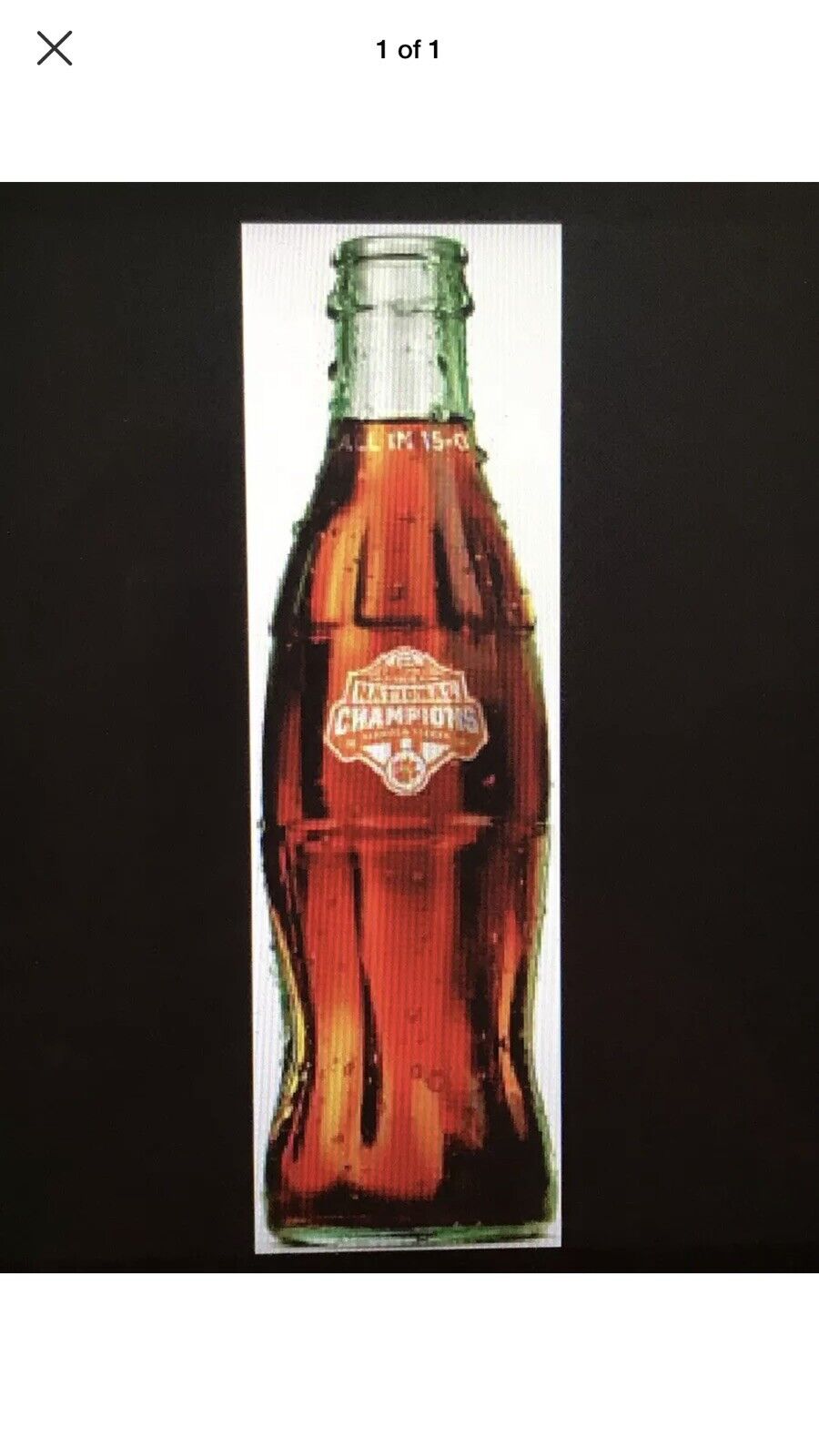 2018 Clemson Tigers National Champions Coke Bottle