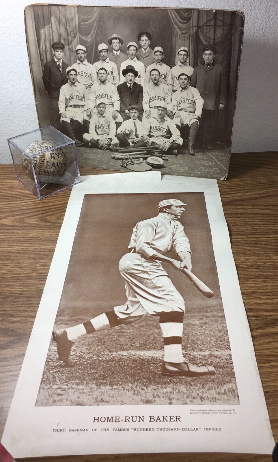 1913 World Series Game 1 Baseball A’s Giants Home Run Baker Umpire Klem Lavan +