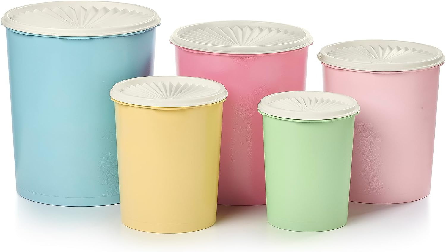 Heritage Collection 10 Piece Nested Canister Set in Vintage Colors - Dishwasher 