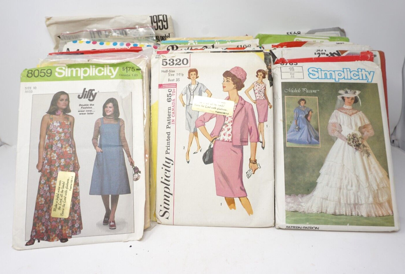 55 Vintage Sewing Patterns As Is Pre Owned Women, Children, toy, 70's 80's 90's