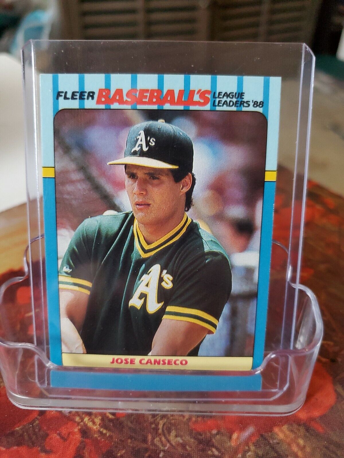 1988 fleer jose canseco #4 of 44. Very rare. Mint condition sharp corners psa it