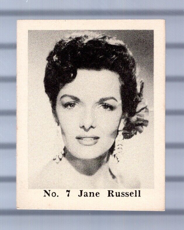 JANE RUSSELL - MOVIE STAR CARD - AFRICAN CONSOLIDATED THEATRES 1950\'s - #7