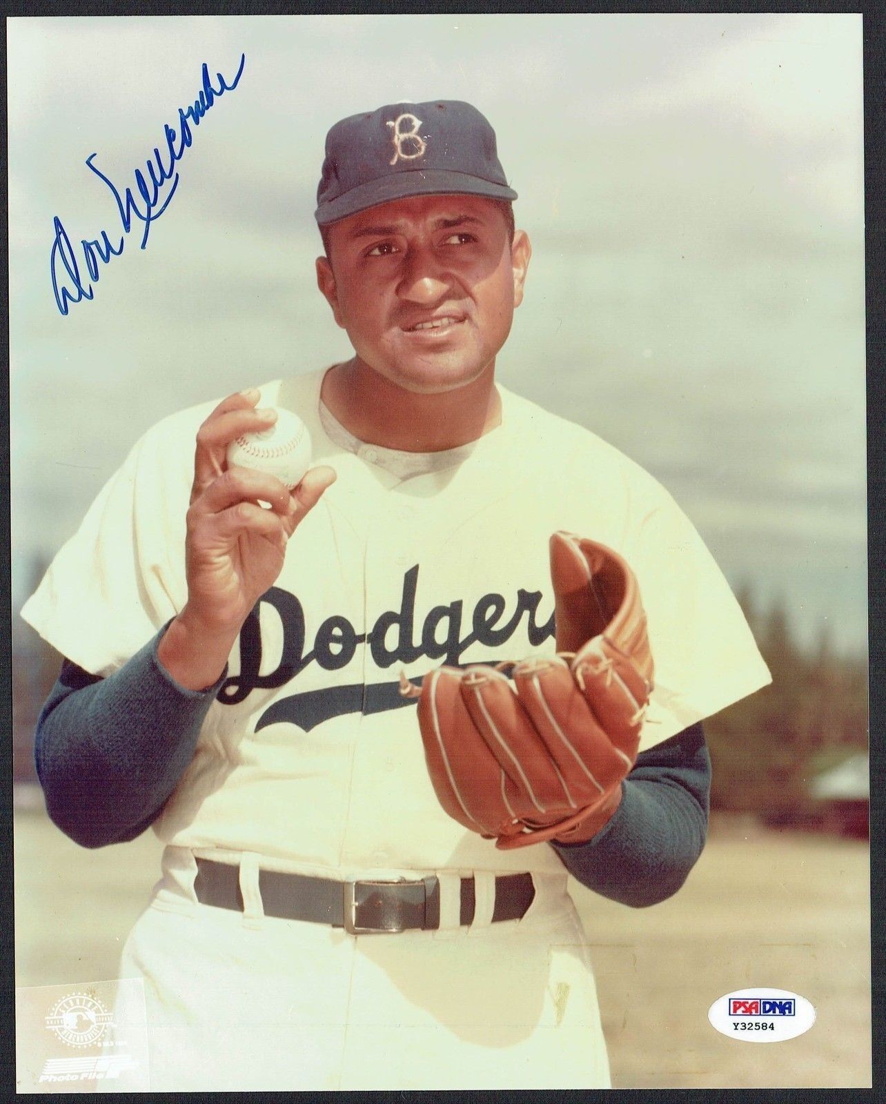 Don Newcombe signed autograph 8x10 photo ROY, MVP & Cy Young Winner PSA/DNA Cert