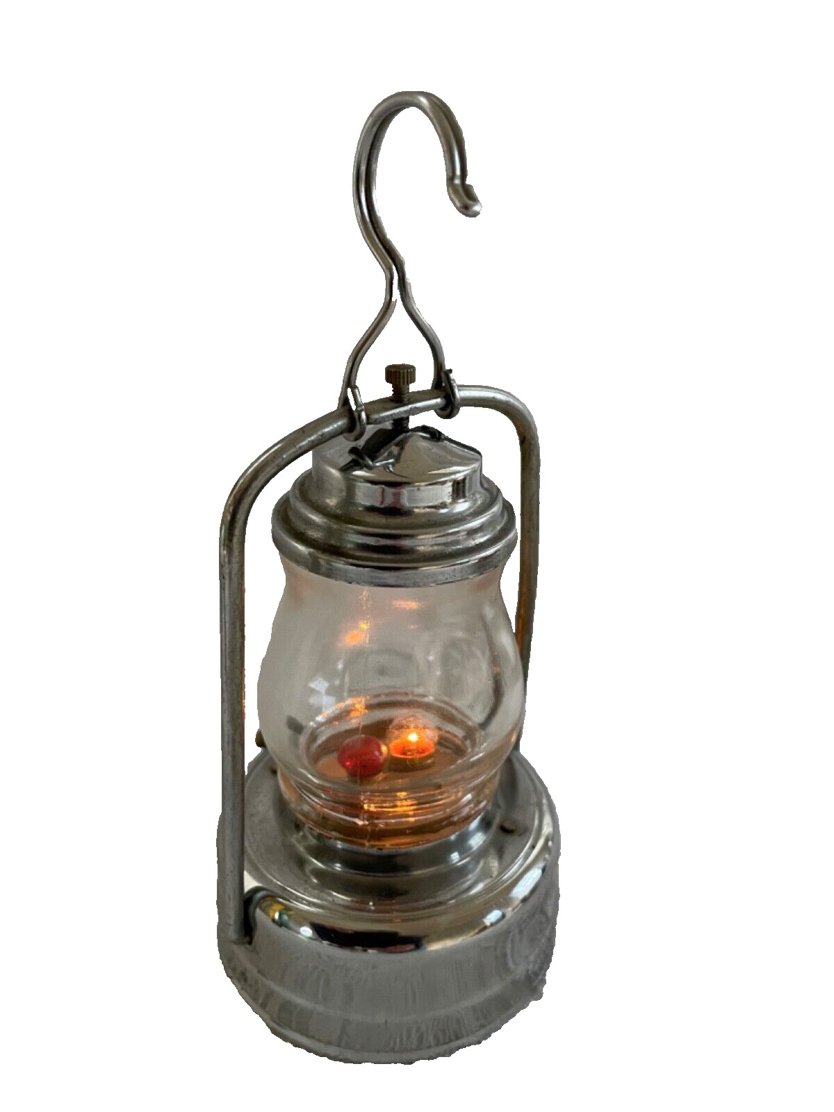 Vintage Crown Electric Small Hurricane Lamp Lantern Japan Works Hanging Light