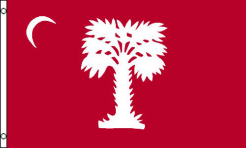 BIG RED CITADEL FLAG - SOUTH CAROLINA - CIVIL WAR PALMETTO - FT SUMTER - CHARLES