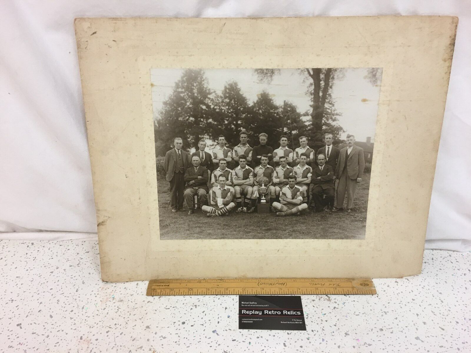 Antique Twyford FC - 1933 - 4  Cup Winners Team Photograph