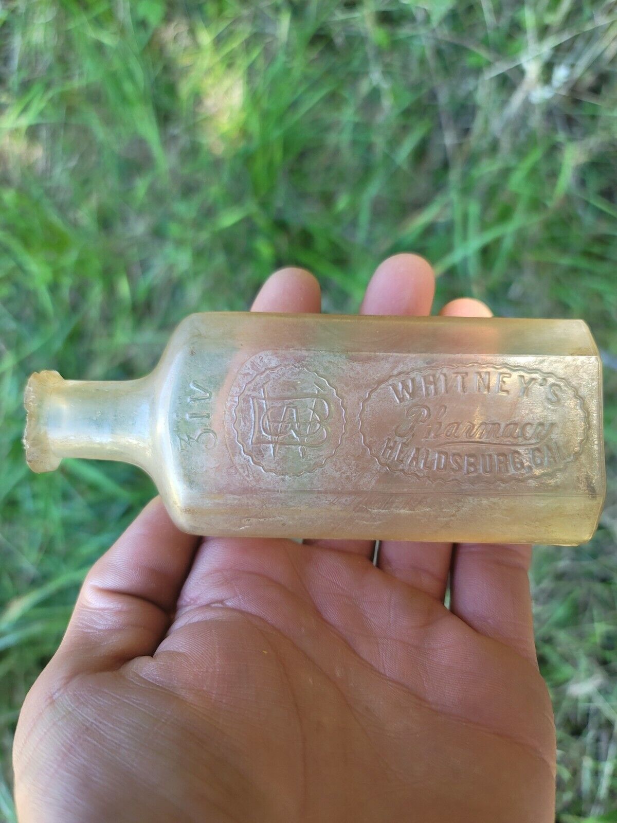 Scarce Old Western Drugstore Bottle◇Antique Healdsburg California Bottle