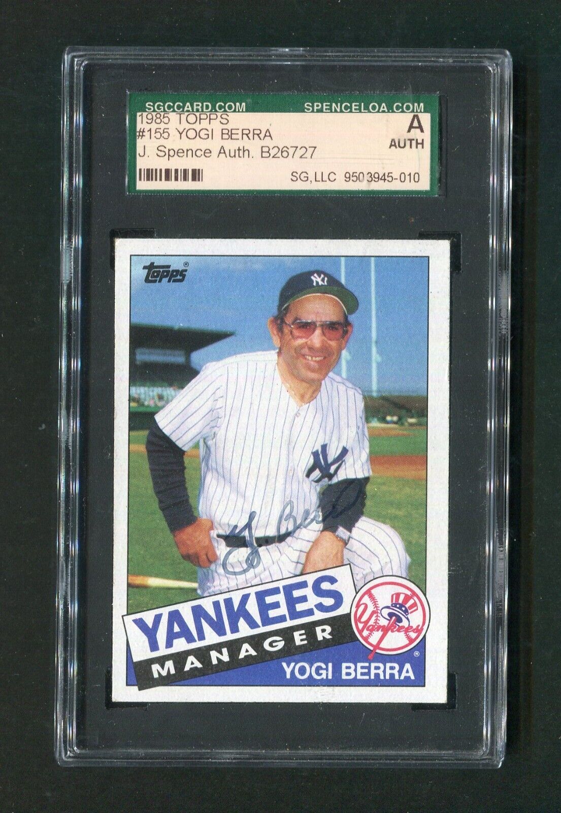 Yogi Berra Signed 1984 Topps Autographed Baseball Card PSA / DNA Authentic Auto