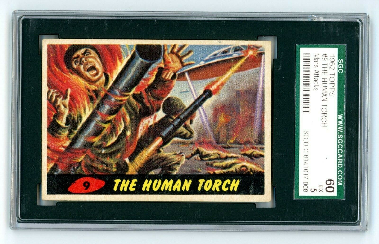 1962 Mars Attacks #9 THE HUMAN TORCH SGC 60 5 Excellent Non-Sports