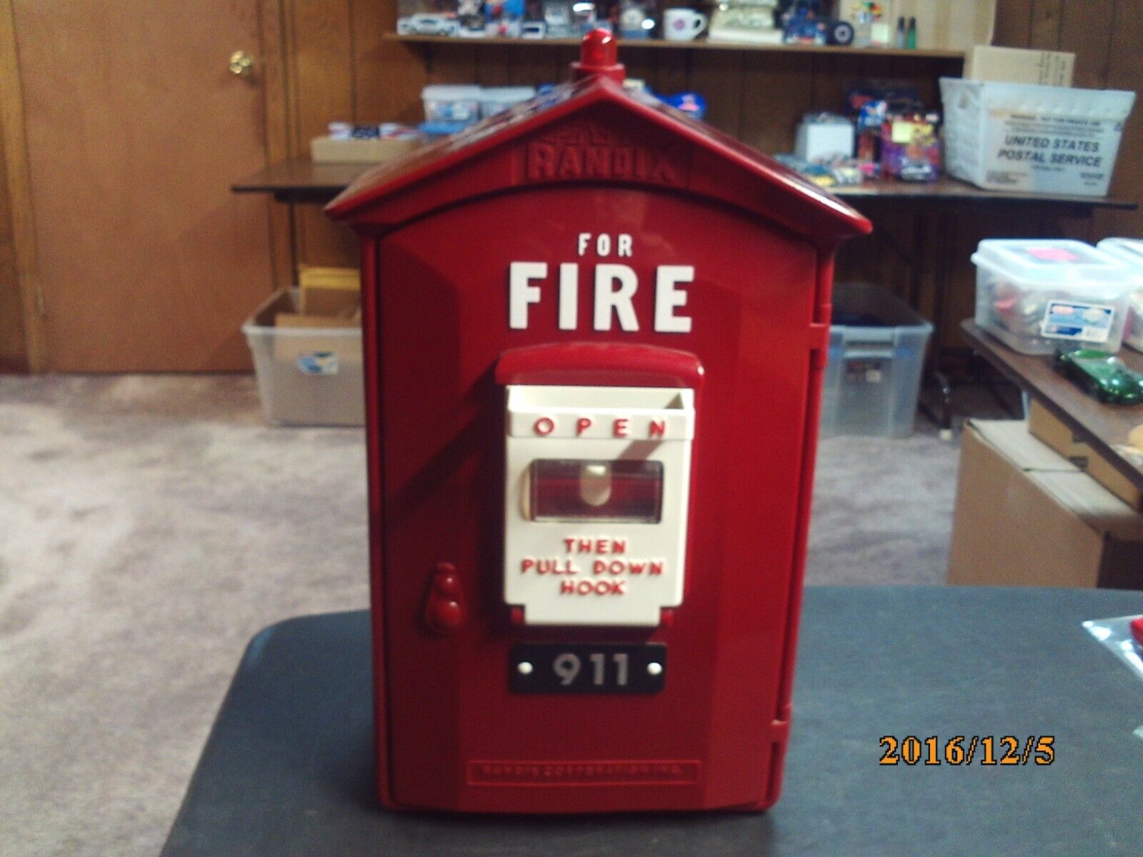 Randix Fire Box Telephone Phone FB-911 Receiver Call Red VIntage Wall Mount Push