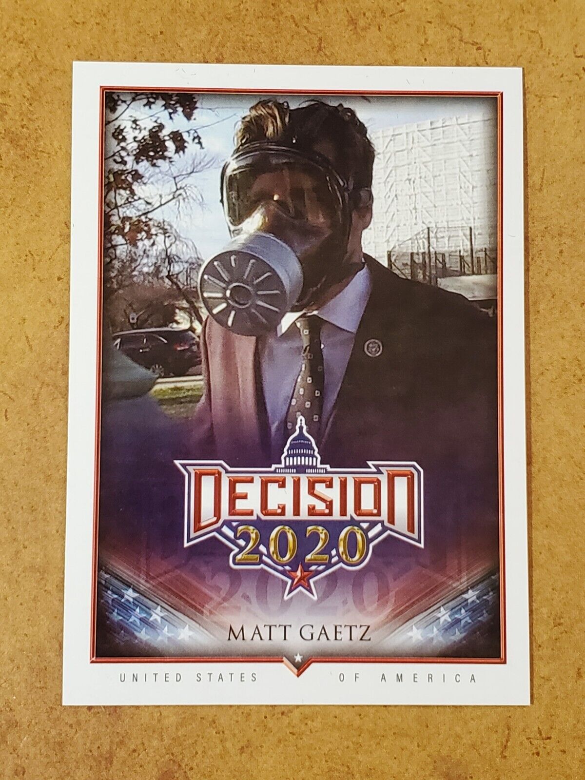 2020 Decision 2020 Matt Gaetz Wearing Gas Mask #396.2 