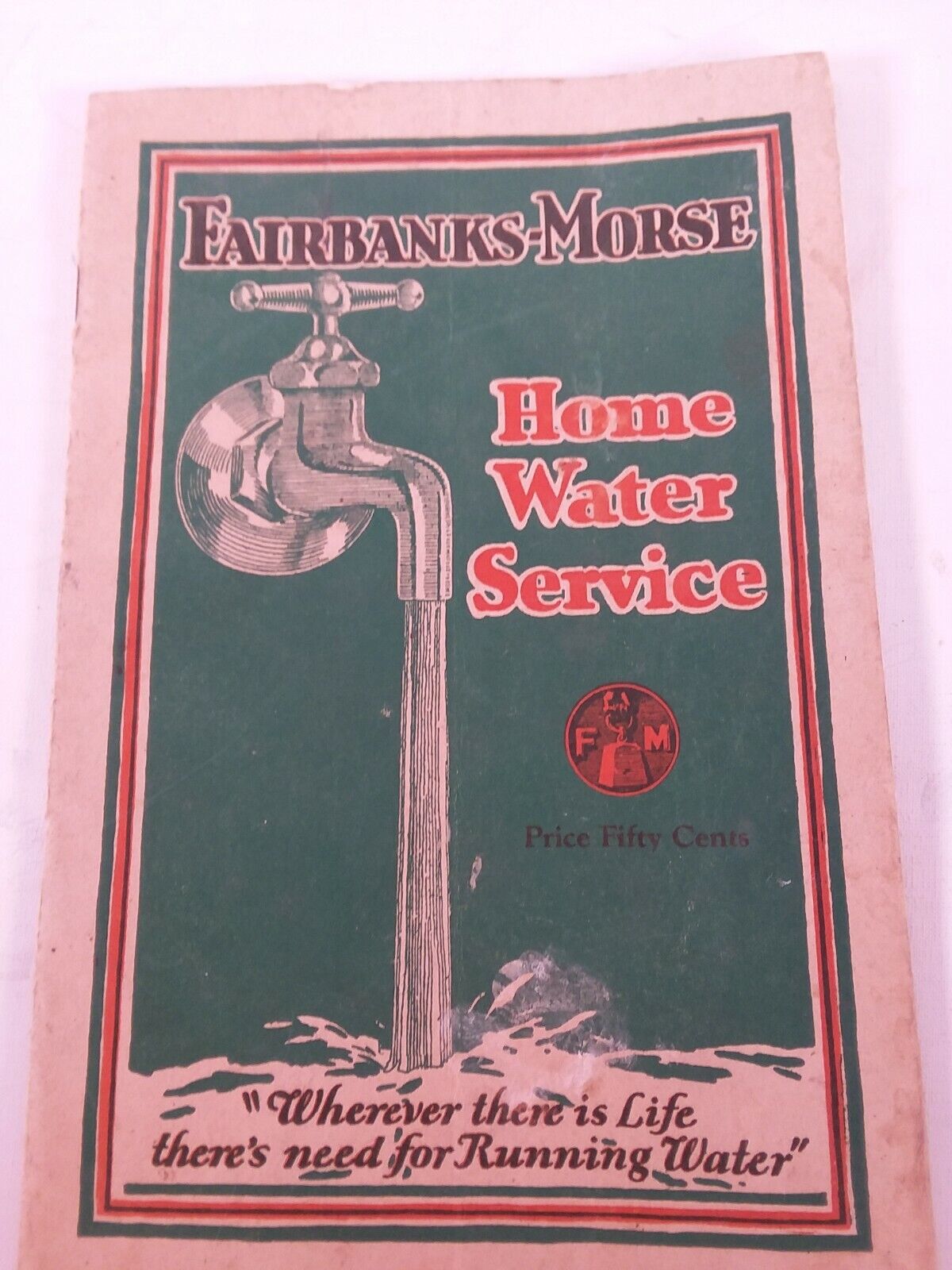 1929 Fairbanks Morse Home Water service  catalog  pamphlet vintage Lose page's 