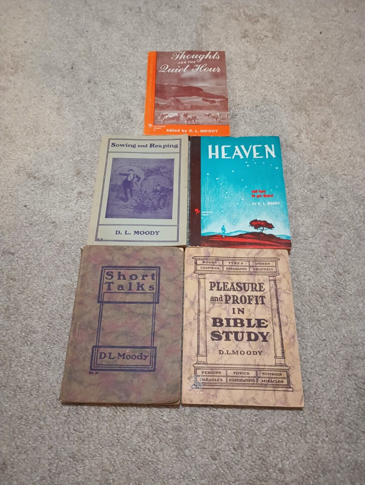 Short Talks Sowind And Reaping Pleasure Profit In Bible Study D. L. Moody Lot