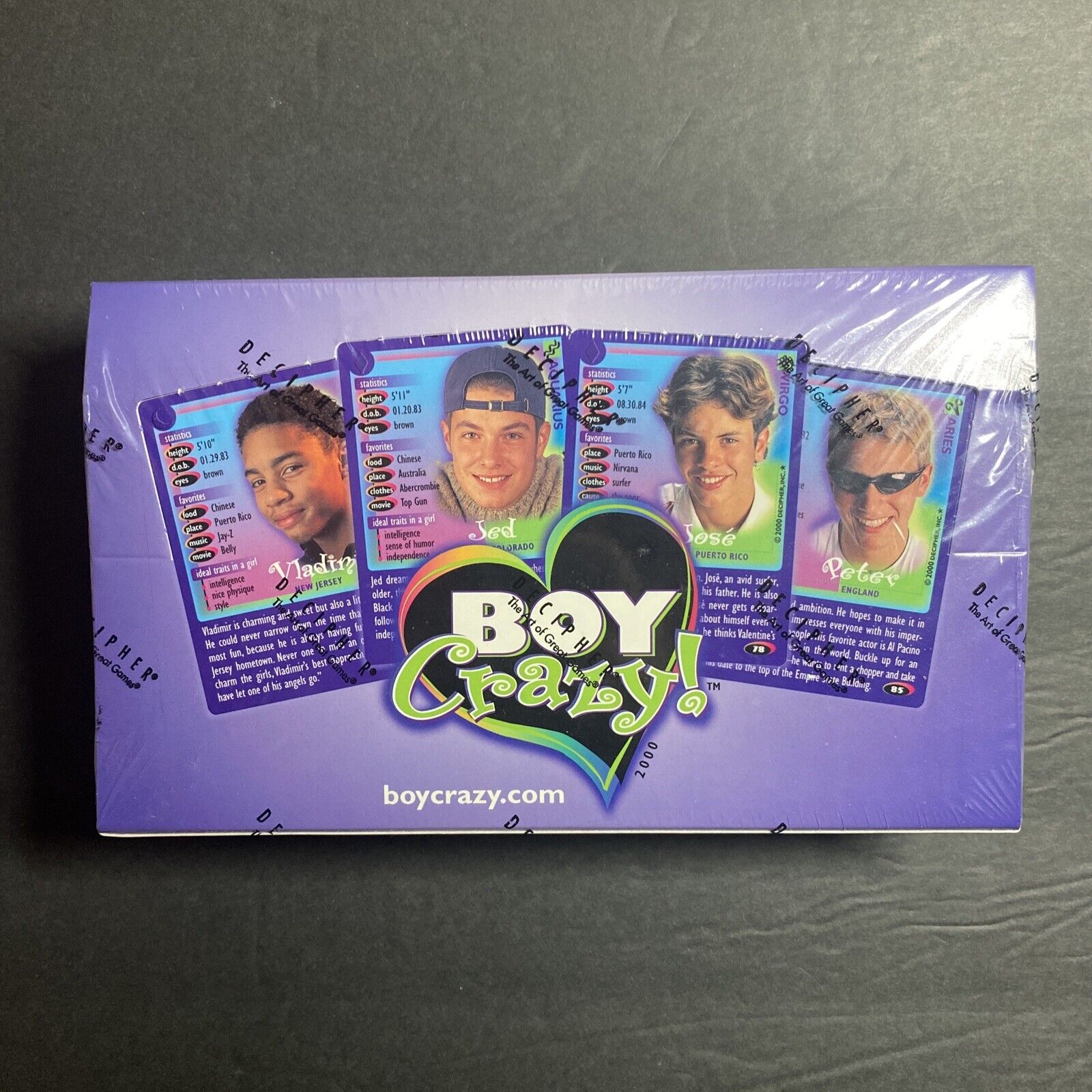Boy Crazy Trading Card Box Decipher 36 Packs Factory Sealed 2000 Jason Colorado