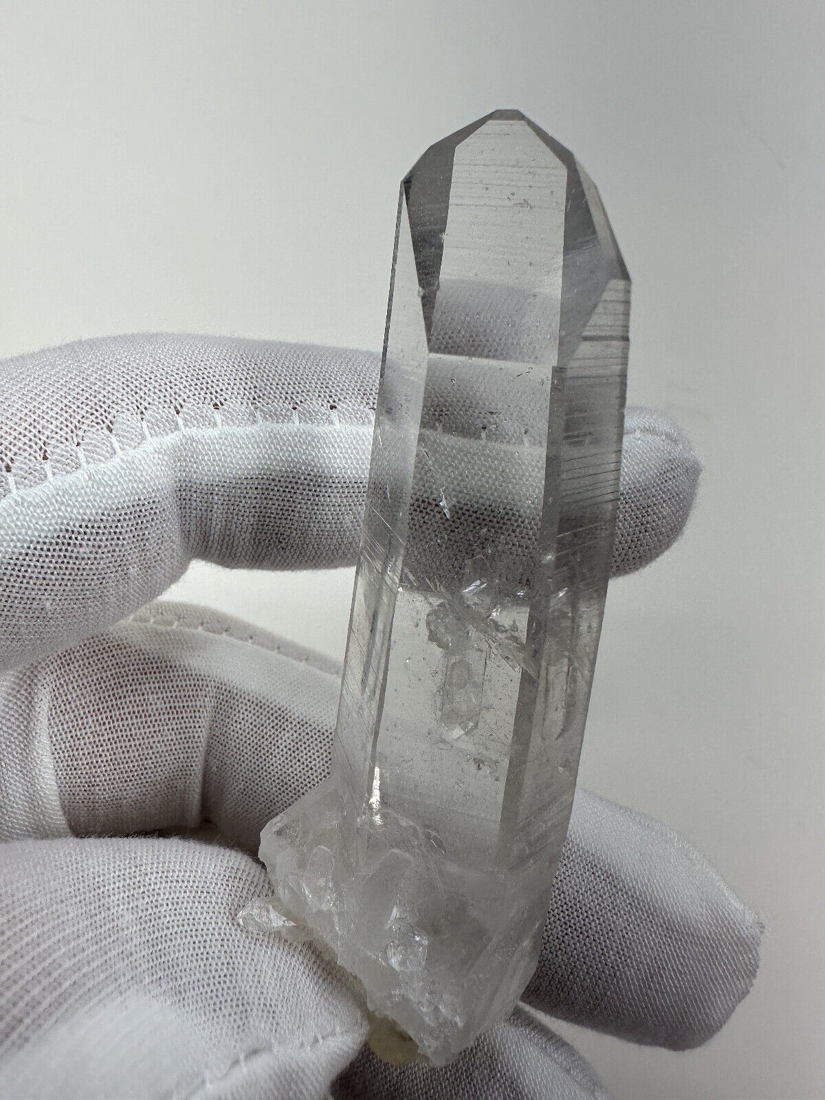 Rare Optical Clear Lemurian__Large Clear Arkansas Quartz Crystal Point