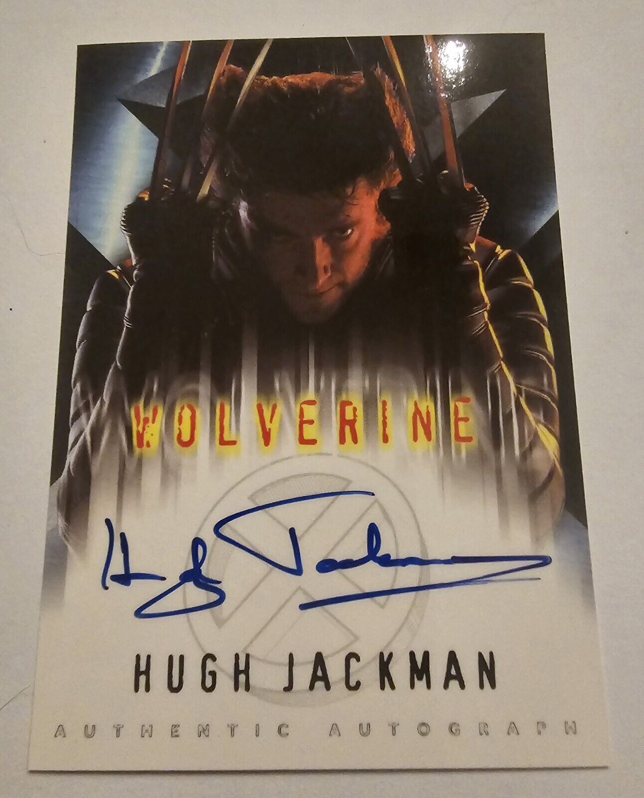 2000 Topps X-Men The Movie Auto Hugh Jackman as Wolverine
