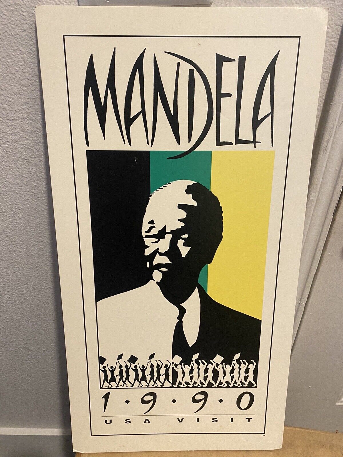 Rare 1990 Nelson Mandela US visit Poster