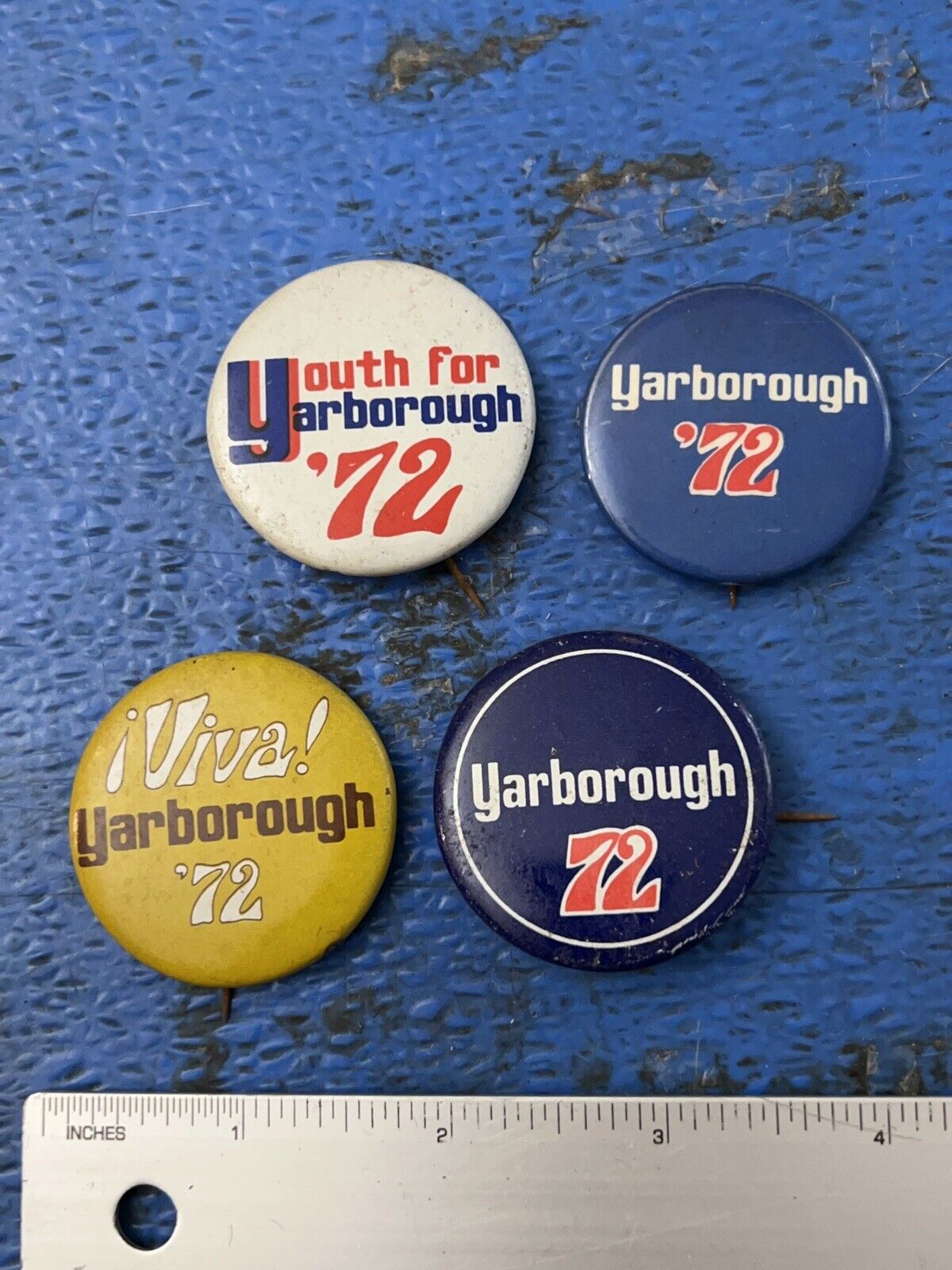 Vintage 1972 Viva Youth for RALPH YARBOROUGH Texas Political Pin Back Button Lot