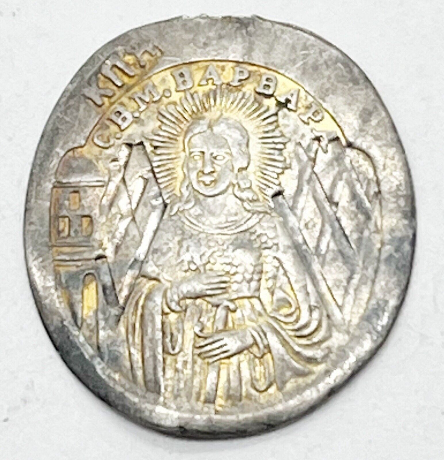 C. 1600-1800’s Antique Russian Orthodox Silver Icon Pendant Europe Christian — $