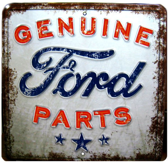 Genuine Ford Parts Vintage Style Embossed Metal Signs Man Cave Garage Decor