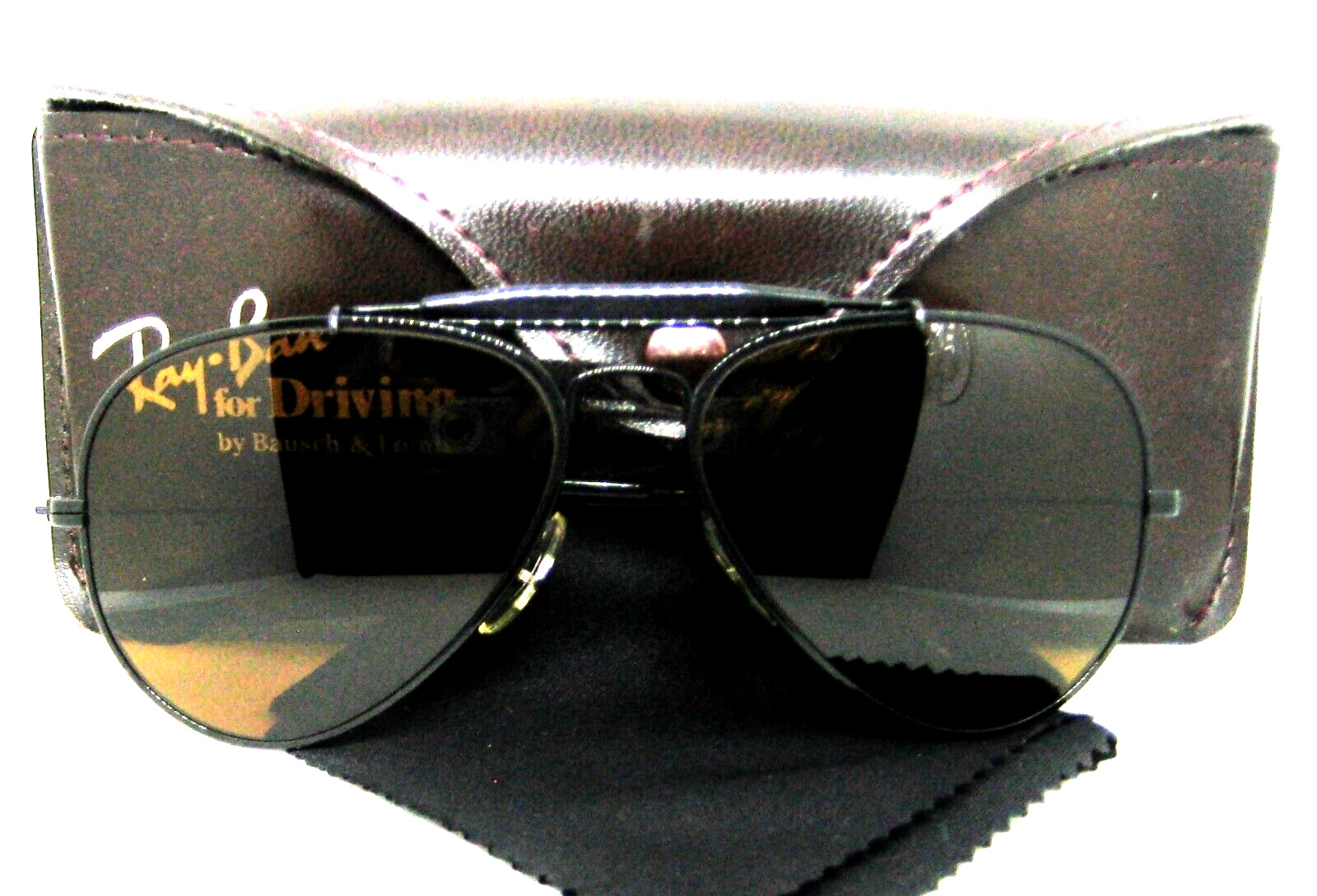 Ray-Ban USA NOS Vintage 1970s B&L Aviator Driver Outdoorsman New Sunglasses