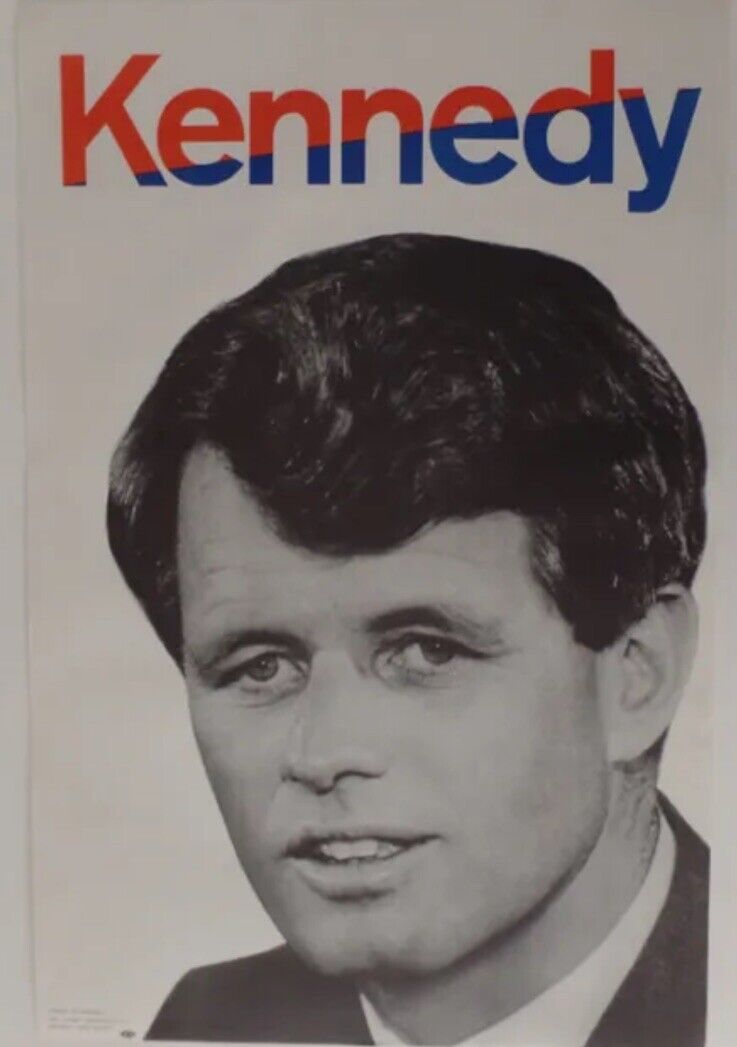 Robert F Kennedy 1968 Official Washington DC HQ Presidential Campaign Poster