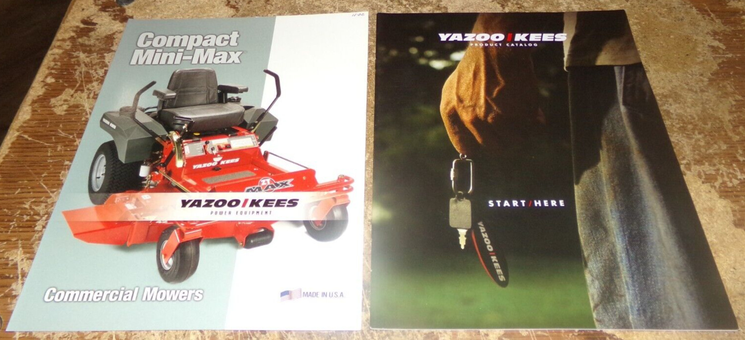 2-lot 2000\'s yazoo lawn mower brochures in nice shape used
