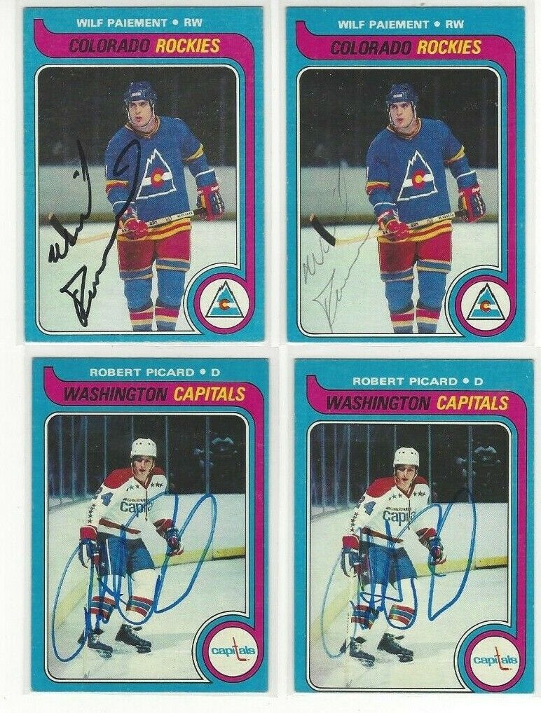 1979-80 Topps #190 Wilf Paiement Signed Hockey Card Colorado Rockies
