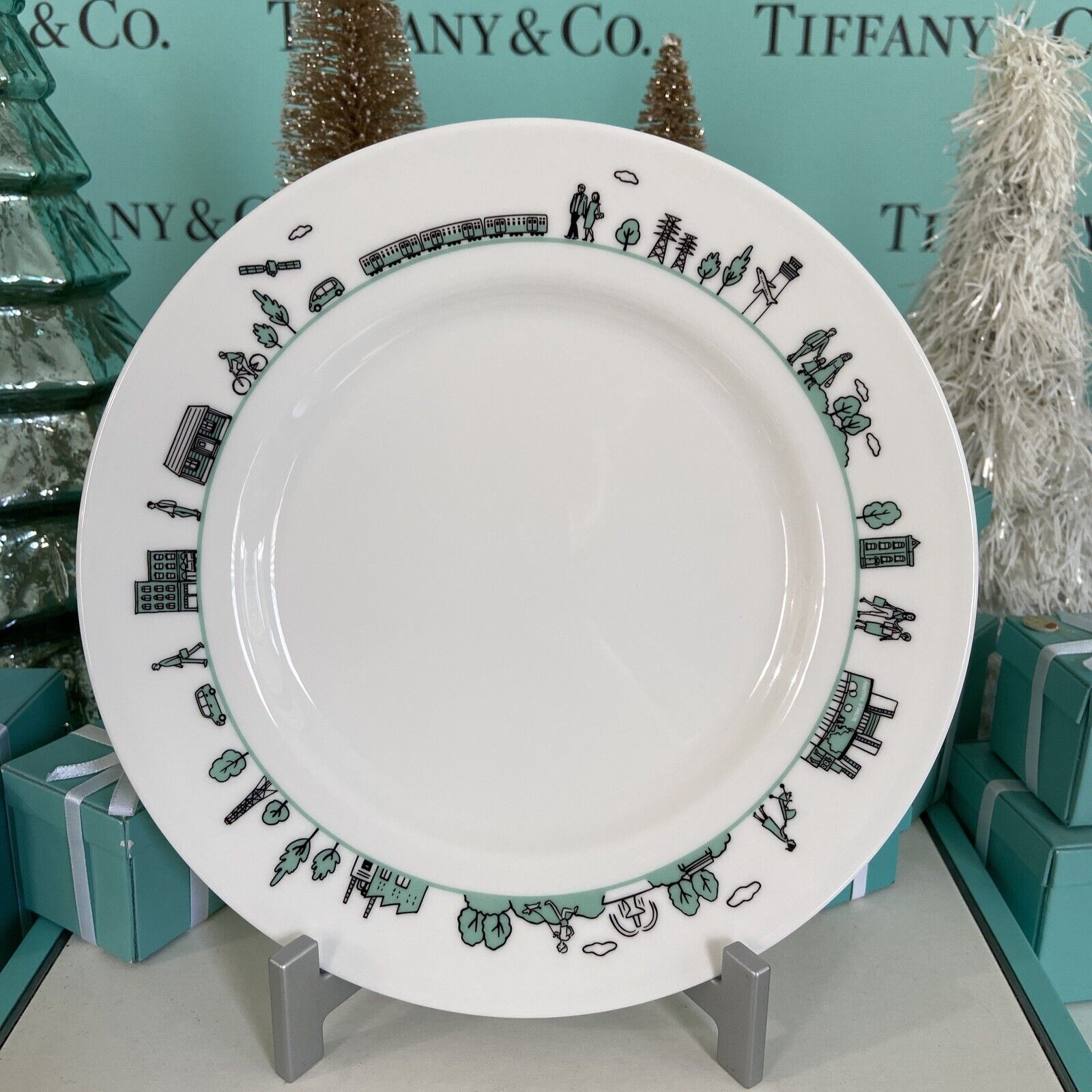 Tiffany&Co Plate Stand Mitsubishi Electric 100th Anniv. Ltd Ed 7.5” W Box New