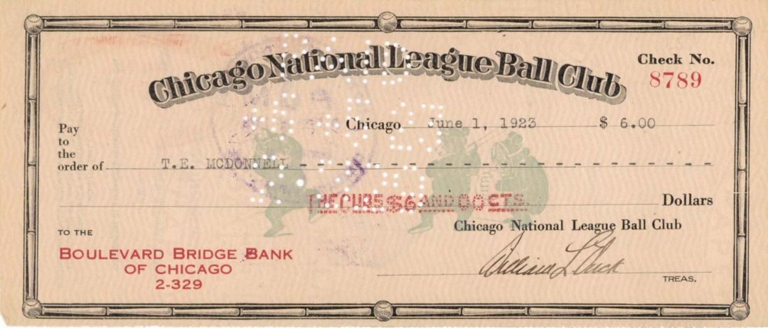 Chicago National League Ball Club - Sports Check - Baseball - Sports Stocks & Bo