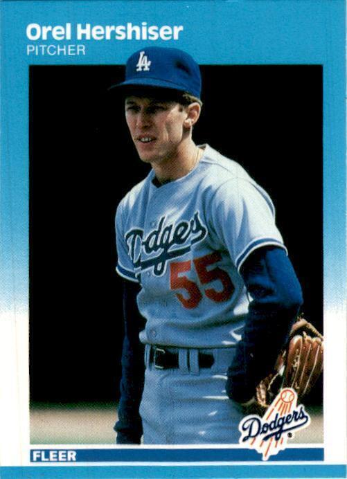 1987 Fleer Baseball #441 Orel Hershiser Los Angeles Dodgers Vintage Original