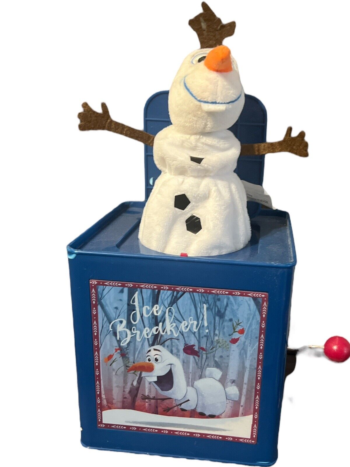 GEMMY Christmas Olaf The Snowman Frozen Jack  In The Box Holiday Toy Works Rare