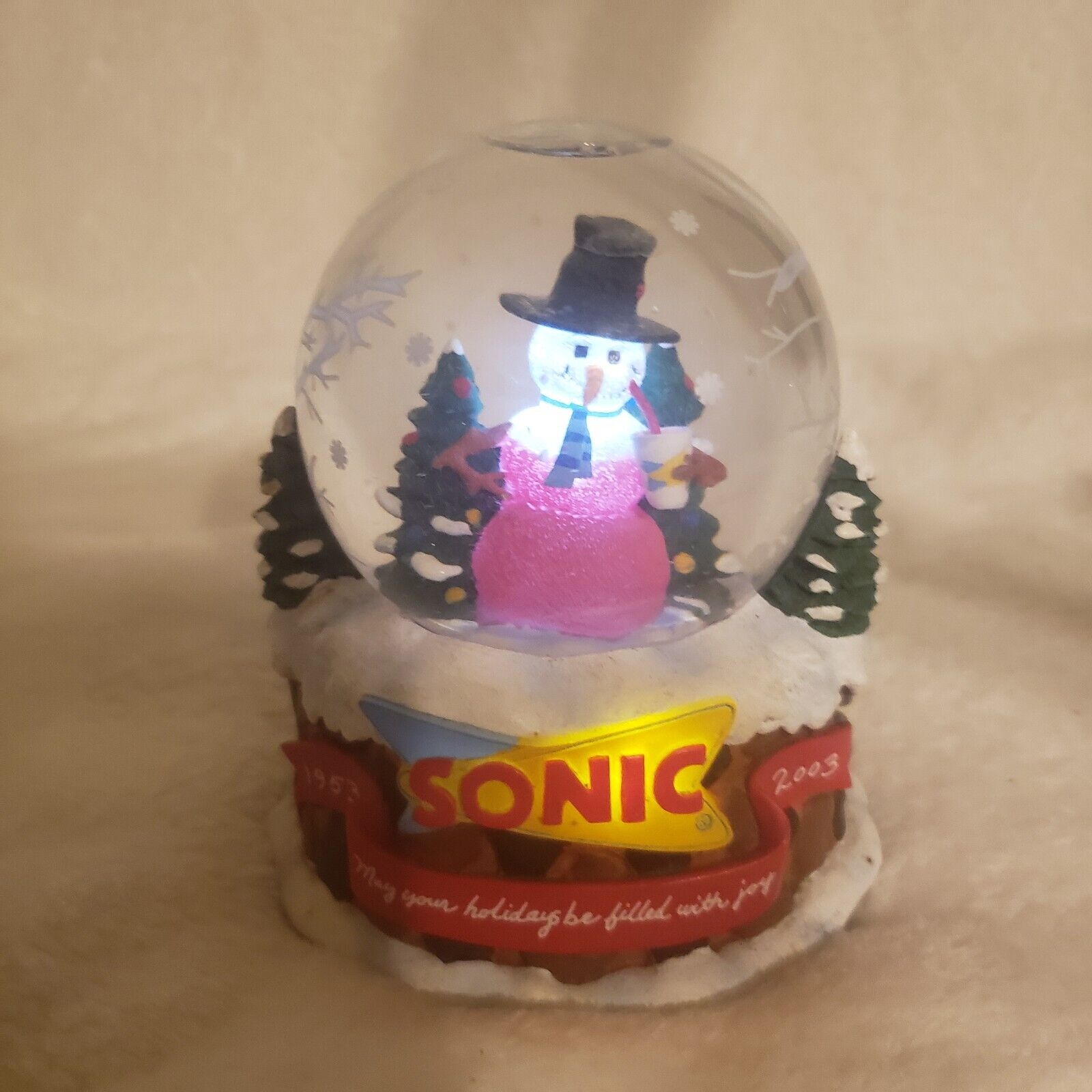 Sonic America's Drive-In 2003 Fourth Edition Hand Numbered Snow Globe 0682/1000