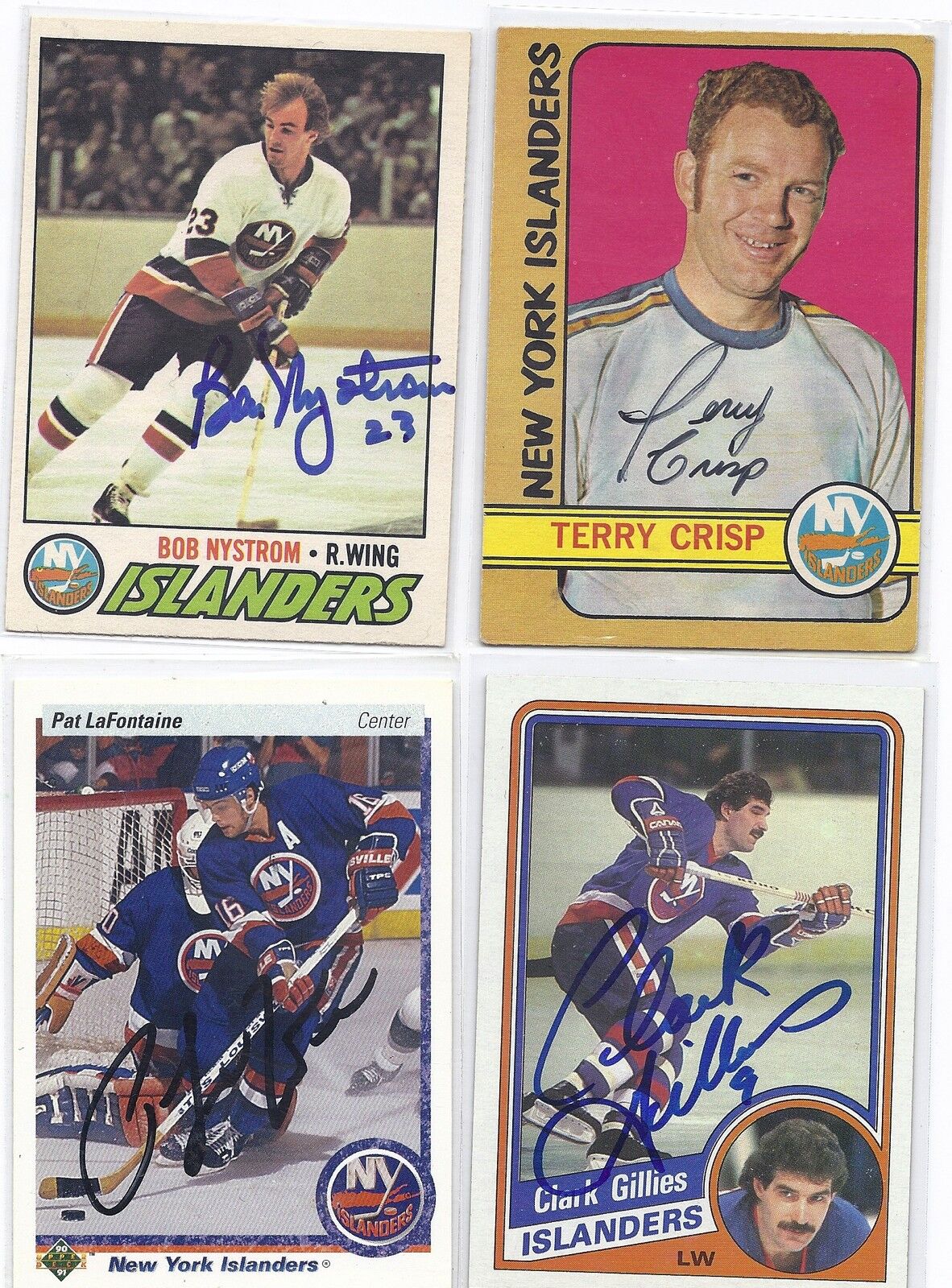1972 OPC #88 Terry Crisp New York Islanders Autographed Hockey Card  