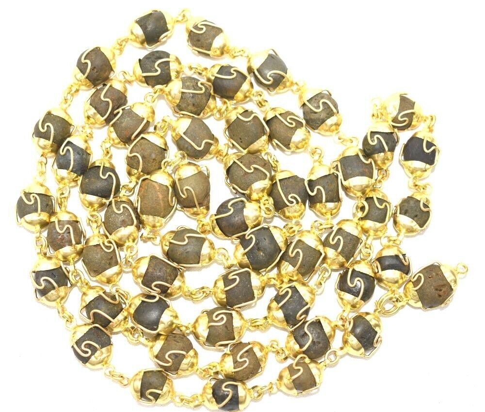 Rare Laxmi Narayan Shaligram Mala In Panchdhatu - 55 Beads