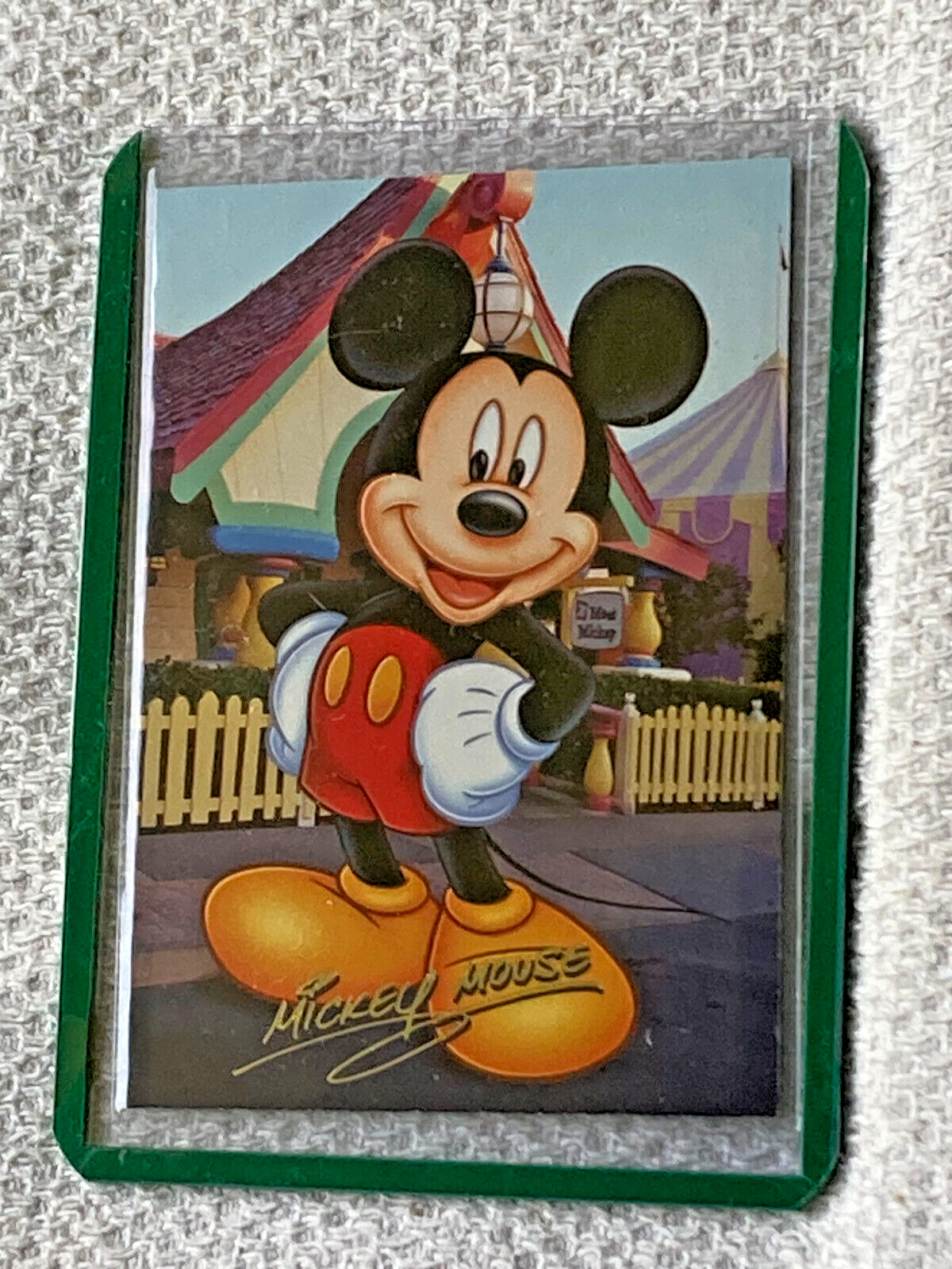 2001 Walt Disney World Signature Series I Card EX+ Mickey Mouse #1 Gold Parallel