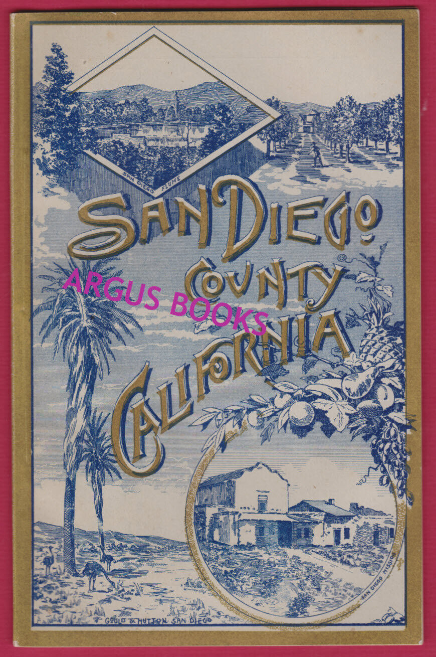 1888 Original Early SAN DIEGO COUNTY CALIFORNIA Booklet LAND PROMOTION Map