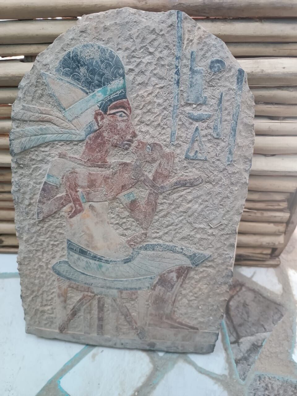 Rare Ancient Egyptian Antique Egyptian Stela of King Akhenaten Egyptian BC