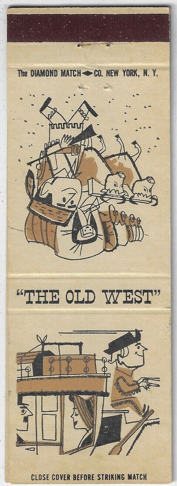 Old West Series Stag Coach Manumark 1962 -63 FS Empty Matchcover
