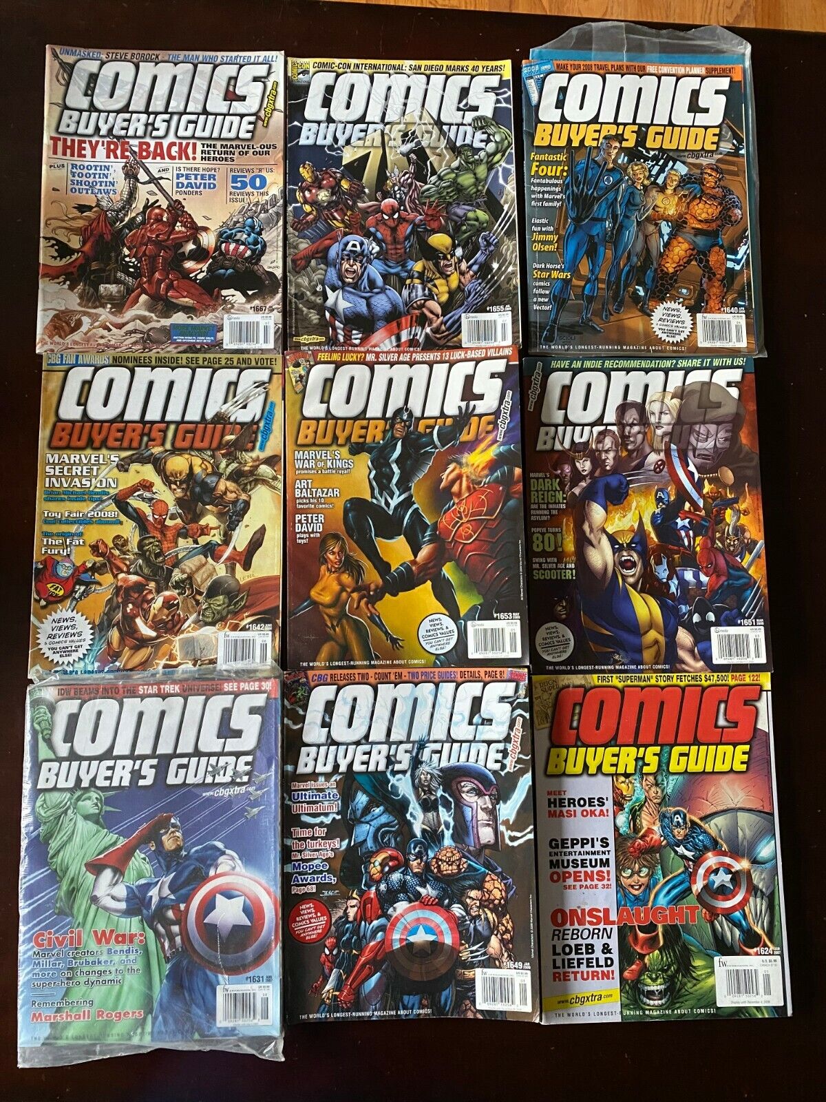 Comics Buyers Guide Marvel fanzine lot 12 different issues