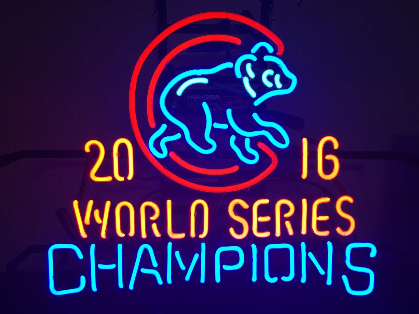 New Chicago Cubs 2016 World Series Champions Neon Light Sign 20\