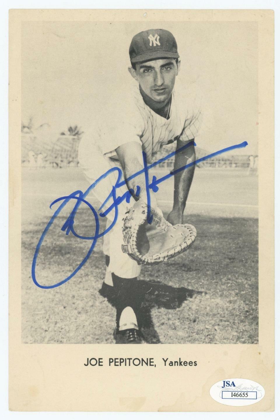 Joe Pepitone Signed 5x7 Photo Autographed New York Yankees JSA COA